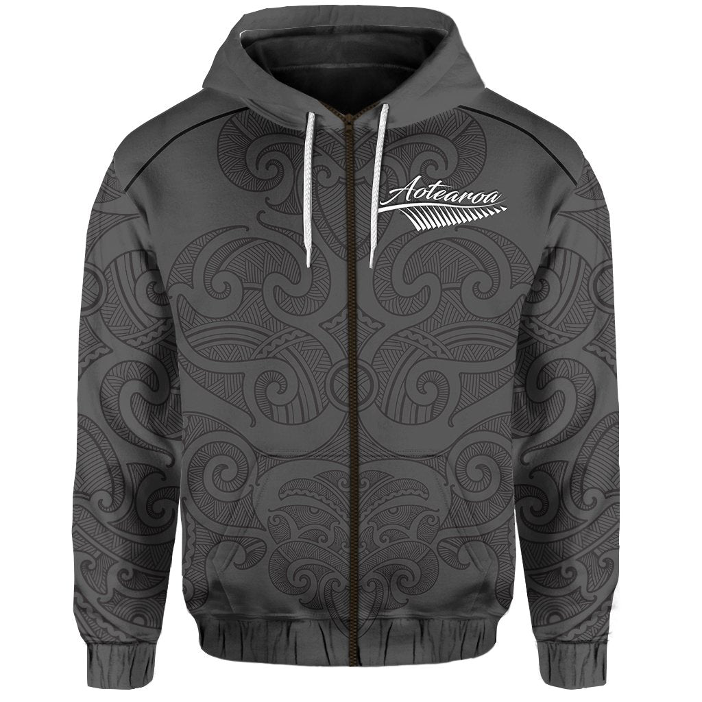 Maori 2021 Zip Hoodie Aotearoa Tattoo