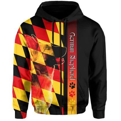 German Shepherd Zip Hoodie Germany Dogs Lovers