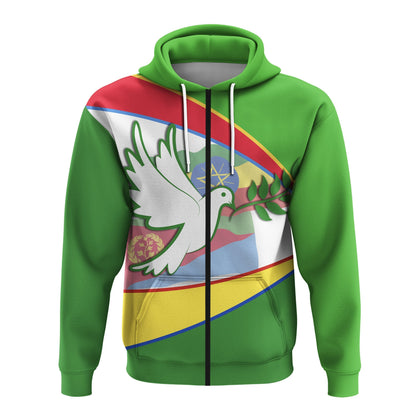 Ethiopia and Eritrea Zip Hoodie New