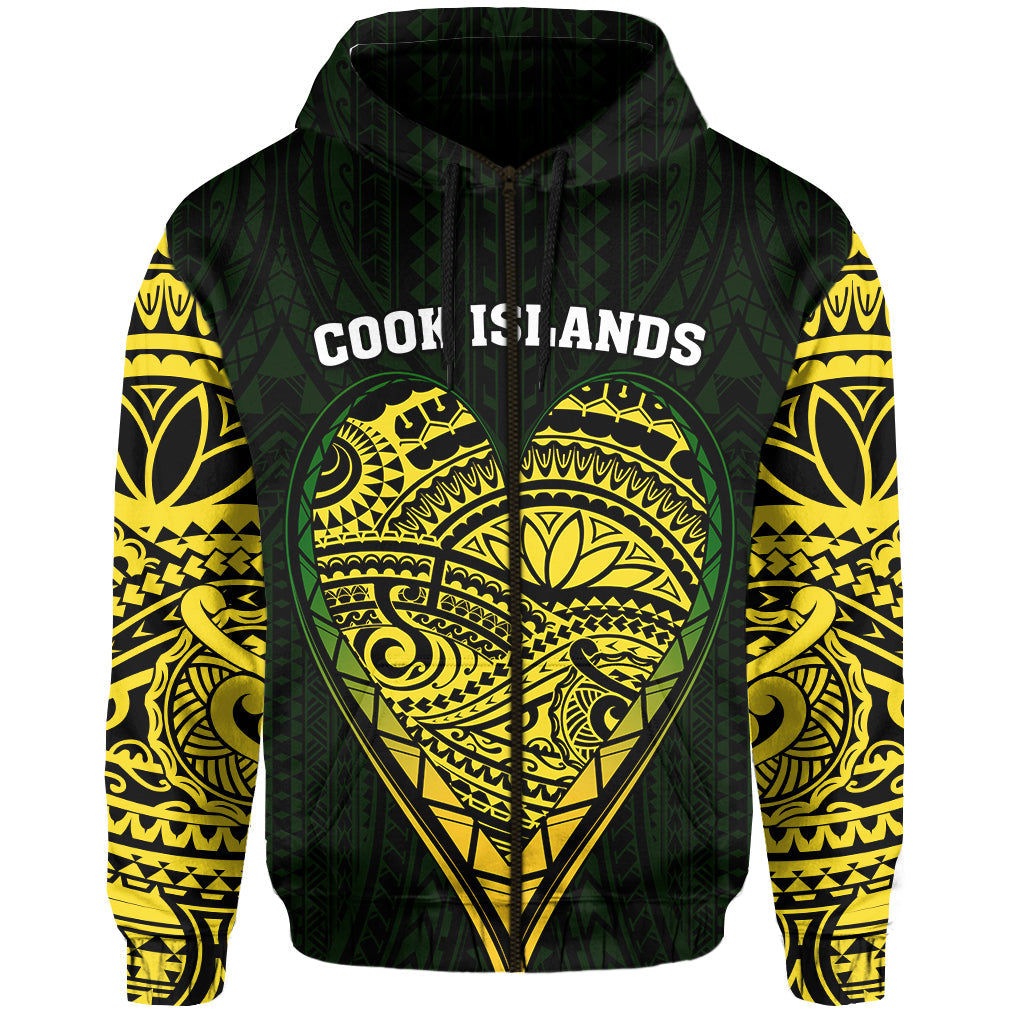 Cook Islands Pattern Zip Hoodie Always In My Heart