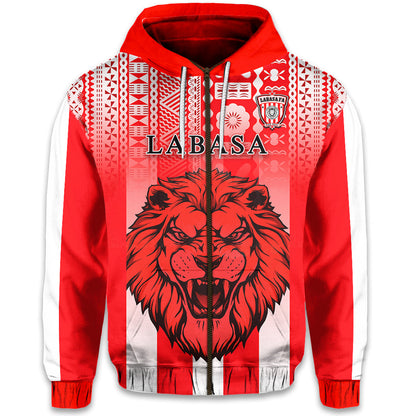 Football LABASA FA Zip Hoodie Red Lion Fiji