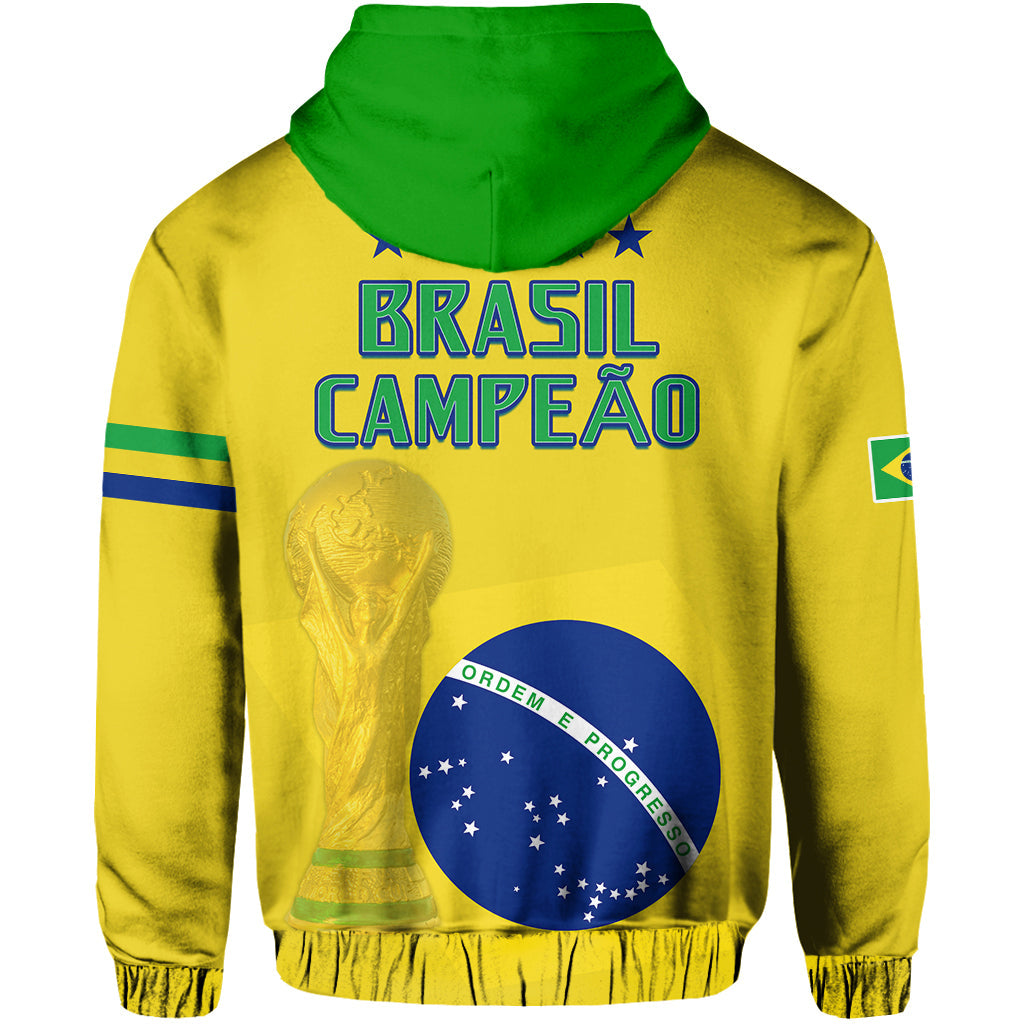 Brazil Football Hoodie Go Champions Selecao Campeao