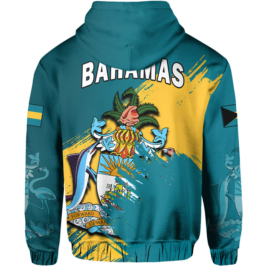 Bahamas Hoodie Blue Marlin With Bahamian Coat Of Arms