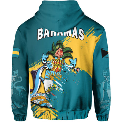 Bahamas Hoodie Blue Marlin With Bahamian Coat Of Arms