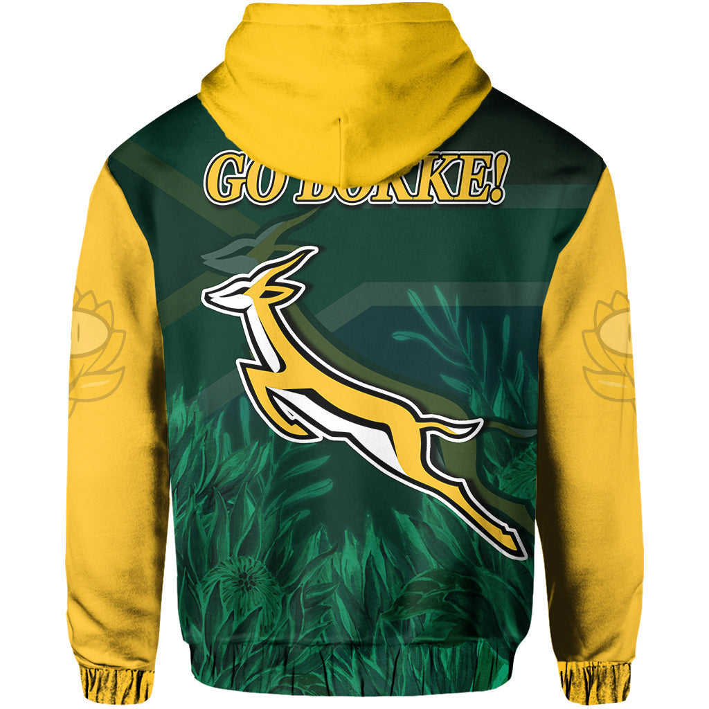 South Africa Rugby Hoodie Springboks King Protea Go Bokke