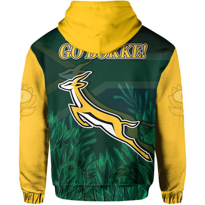 South Africa Rugby Hoodie Springboks King Protea Go Bokke