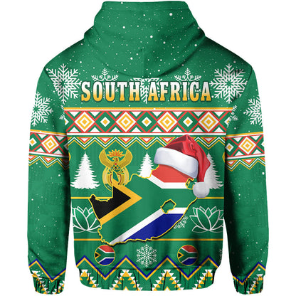 South Africa Christmas Hoodie King Protea Geseende Kersfees