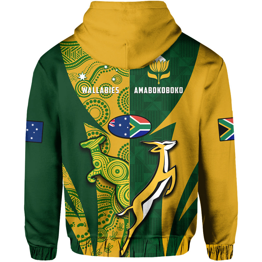 Australia Rugby and South Africa Rugby Hoodie Wallabies Mix Springboks Sporty