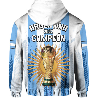 Argentina Football Hoodie La Albiceleste Campeon Proud White 2022