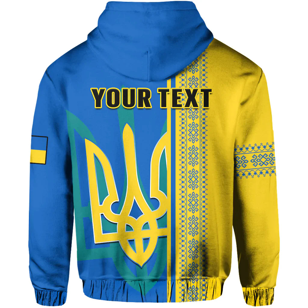 Custom Ukraine Unity Day Hoodie Folk Ukrainian Coat Of Arms