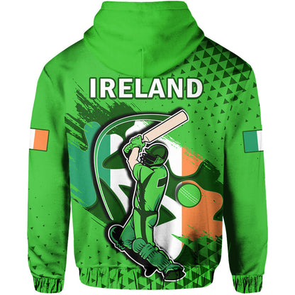 Ireland CrickeHoodie Irish Flag Shamrock Sporty Style