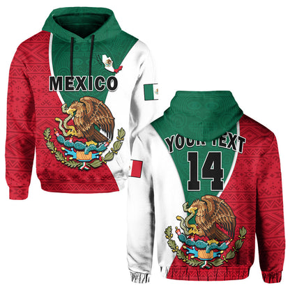 Custom Mexico Hoodie Mexican Aztec Pattern
