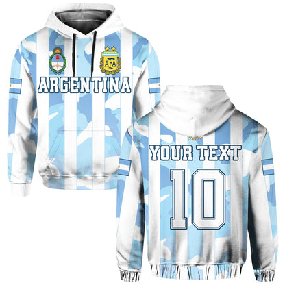 Custom Argentina Football Hoodie AFA Champions 2022 Sporty Style