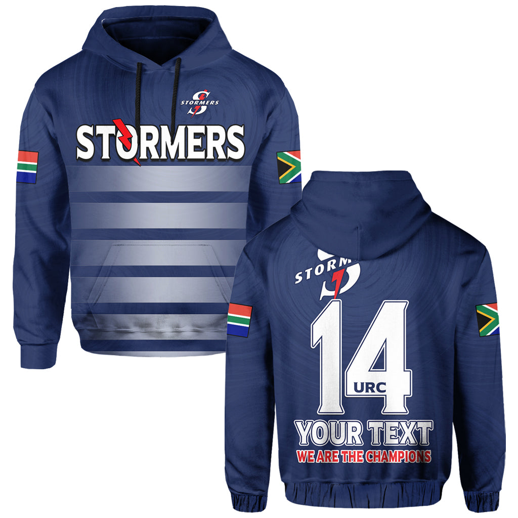Custom Stormers South Africa Rugby Hoodie We Are The Champions URC Unity