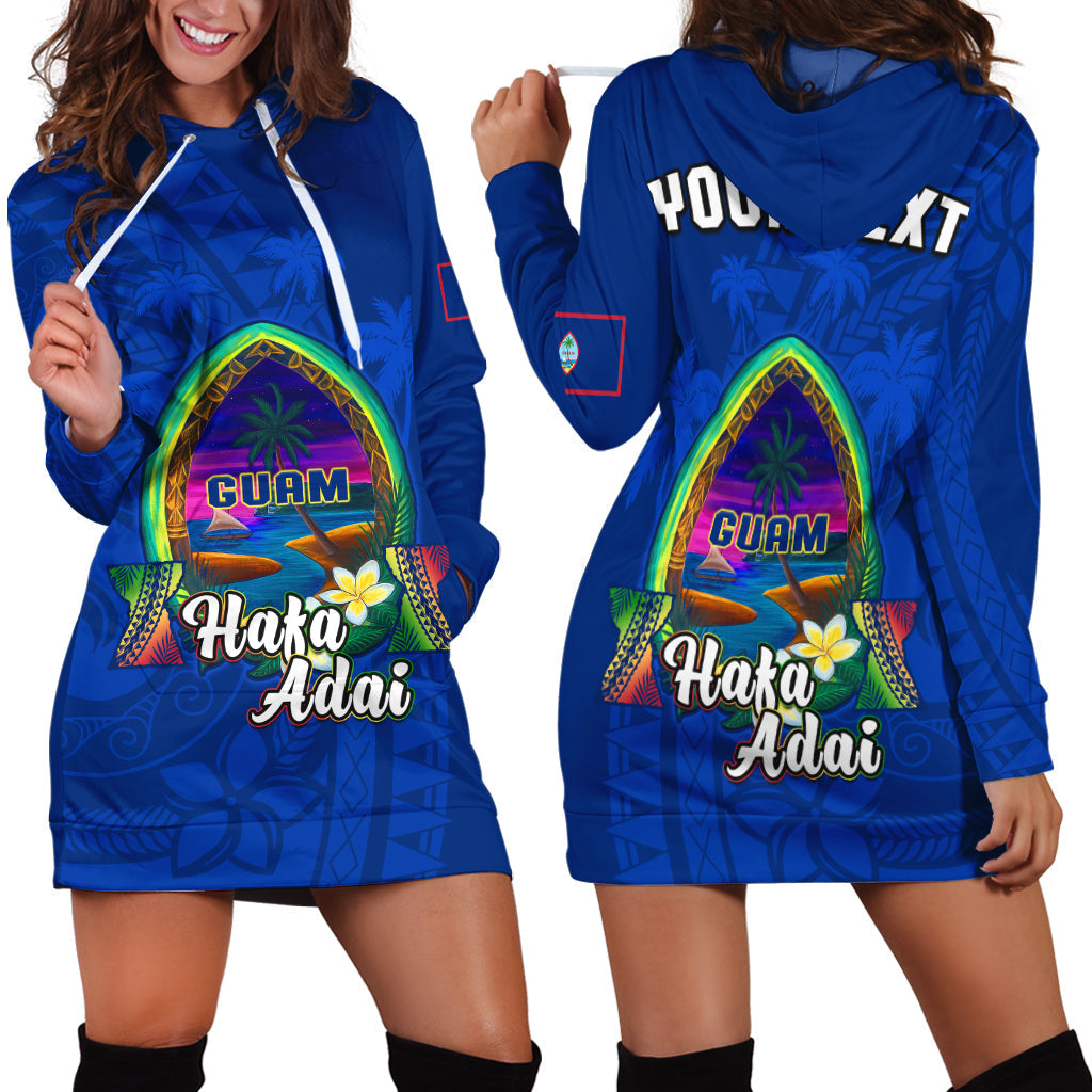 Custom Personalised Guam Hoodie Dress Hafa Adai Latte Stone Proud Chamorro