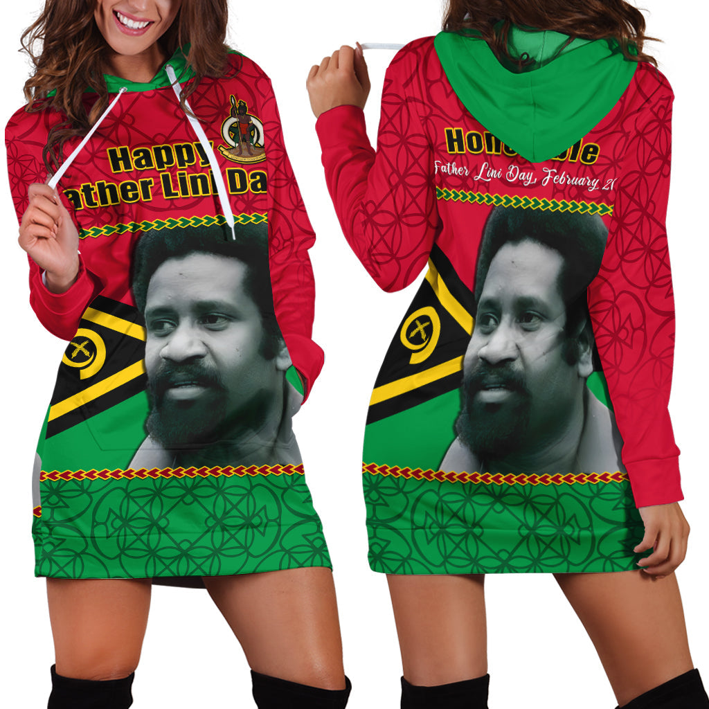 Vanuatu Hoodie Dress Vanuatuan Flag Sand Drawing Happy Father Lini Day