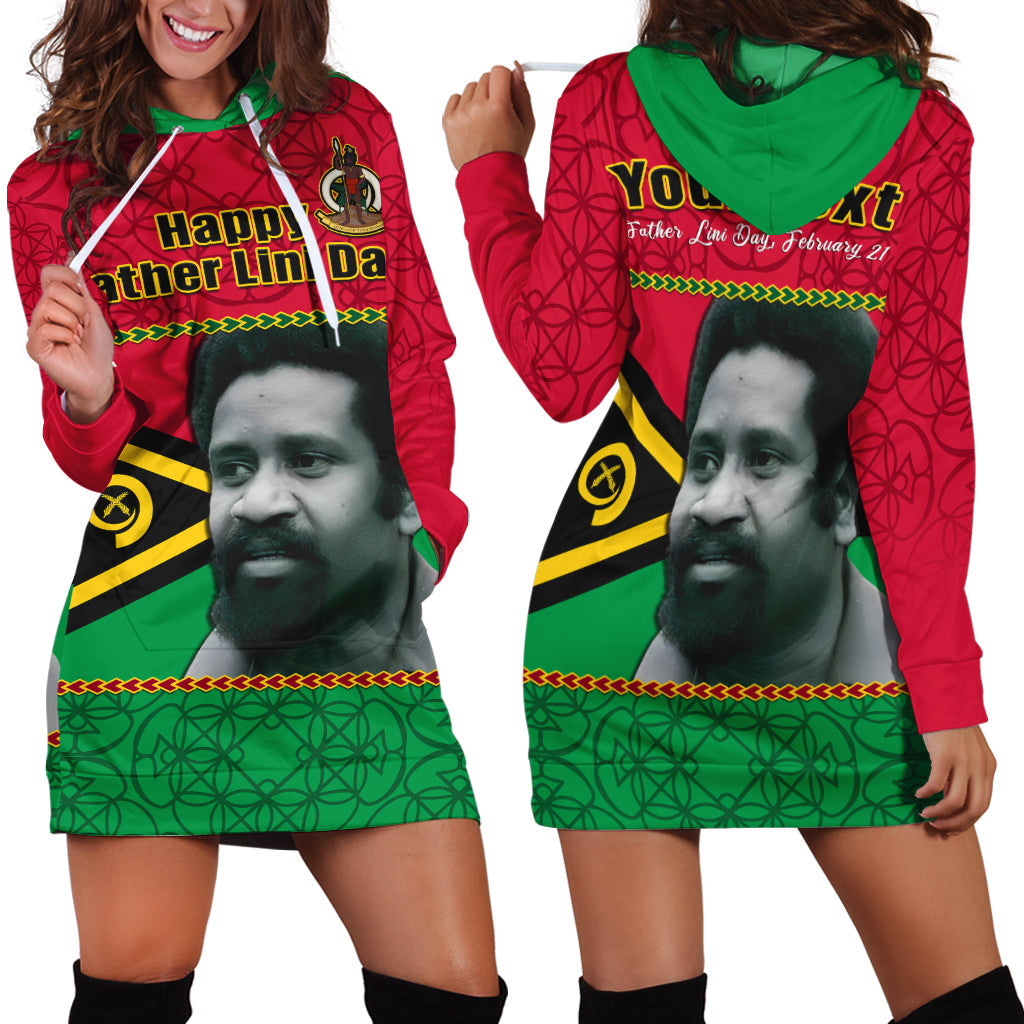 Custom Personalised Vanuatu Hoodie Dress Vanuatuan Flag Sand Drawing Happy Father Lini Day