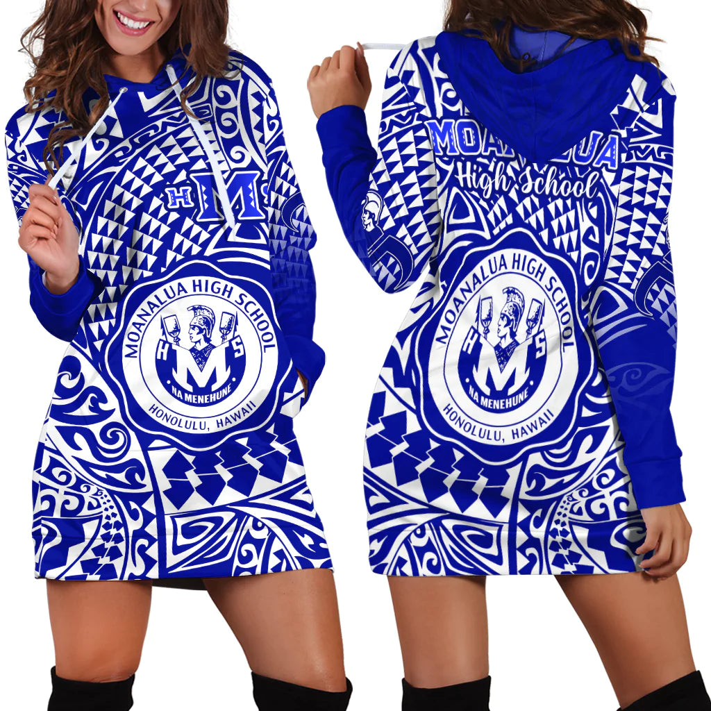 Hawaii Hoodie Dress Moanalua High School Tribal Kakau
