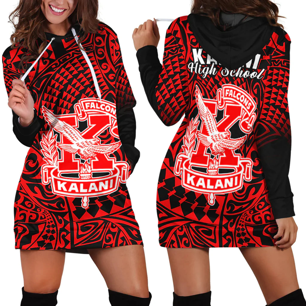 Hawaii Hoodie Dress Kalani High School Tribal Kakau