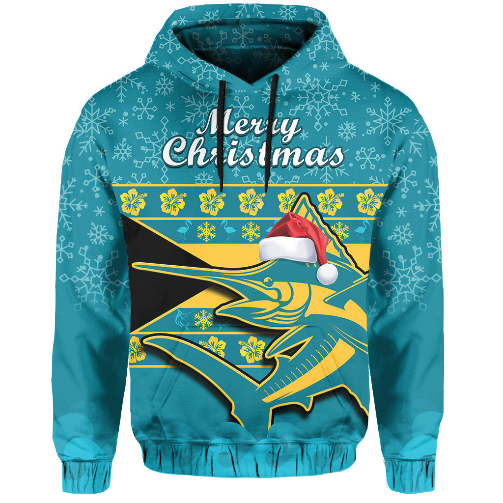 Bahamas Hoodie Bahamian Blue Marlin Merry Chirstmas