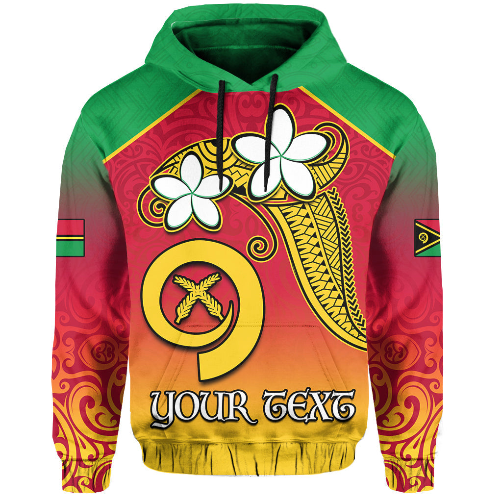 ( Personalised) Vanuatu Novelty Hoodie Frangipani Tropical Spa Flower
