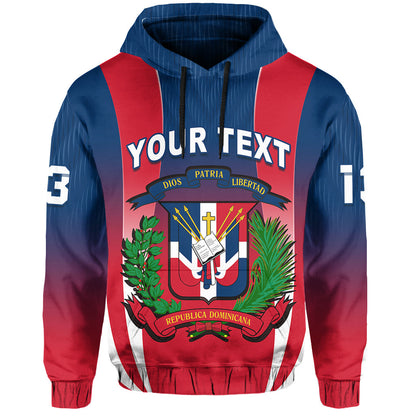 Custom Dominican Republic Hoodie Dominicana Style Sporty