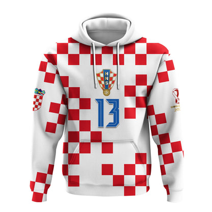 Custom Croatia Football Hoodie World Cup Champions 2022 Hrvatska
