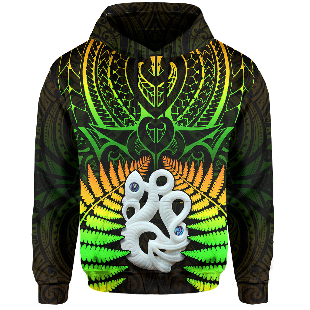 Aotearoa Fern Hoodie New Zealand Hei Tiki Special Style