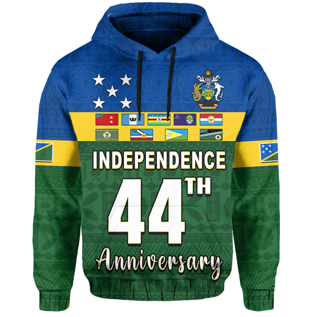 Solomon Islands National Day Hoodie Independence Day Tapa Pattern