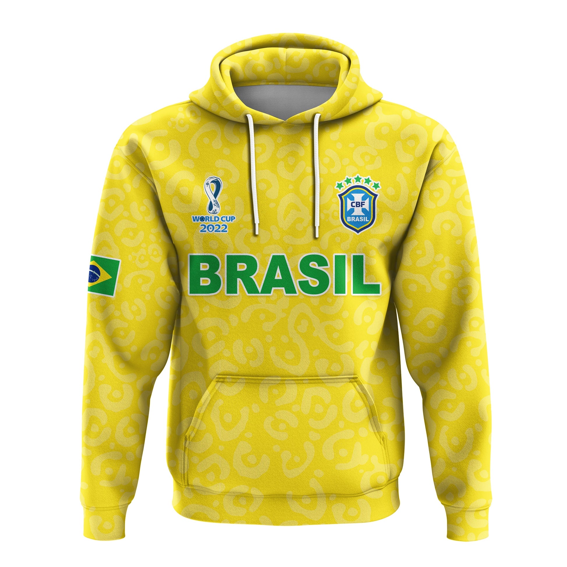 Brazil Football Hoodie World Cup Champions Soccer 2022 Selecao Brazil Campeao