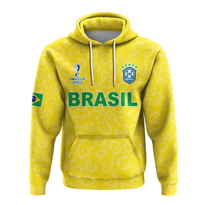 Brazil Football Hoodie World Cup Champions Soccer 2022 Selecao Brazil Campeao