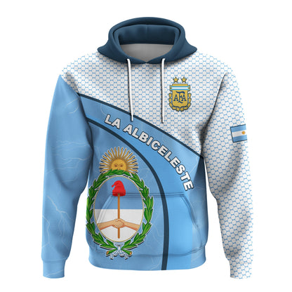 Argentina Football 2022 Hoodie Champions Blue Sky May Sun