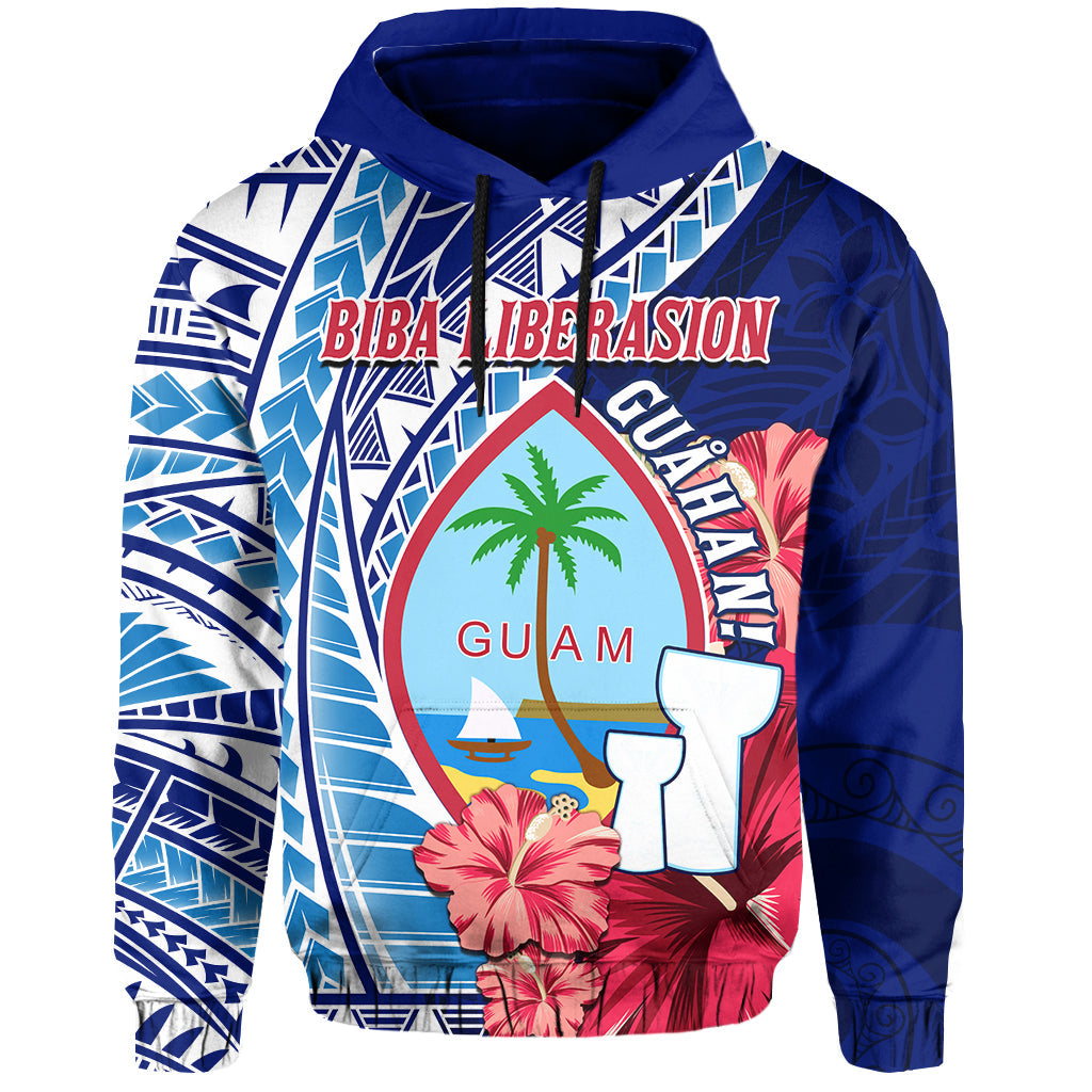 Guam Chamorro Hoodie Happy Liberation Day Latte Stone
