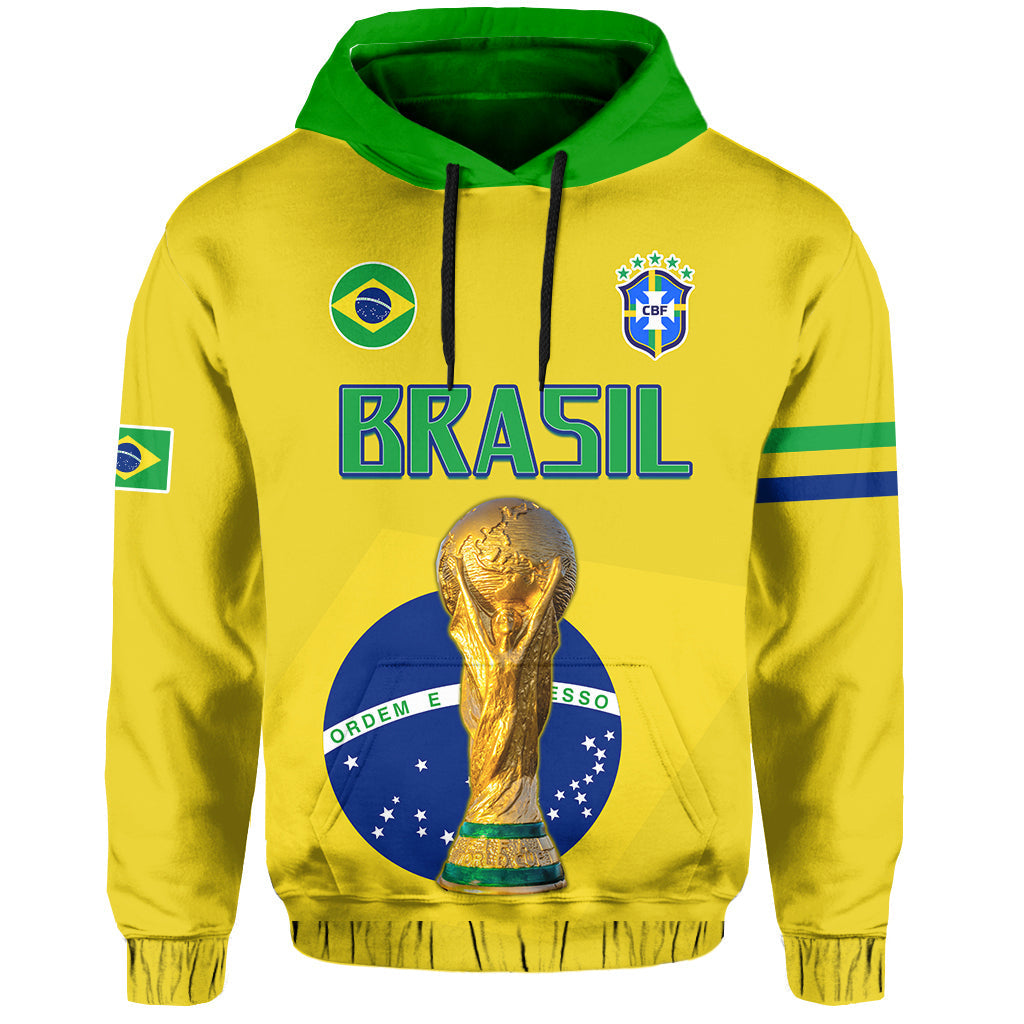 Brazil Football Hoodie Go Champions Selecao Campeao
