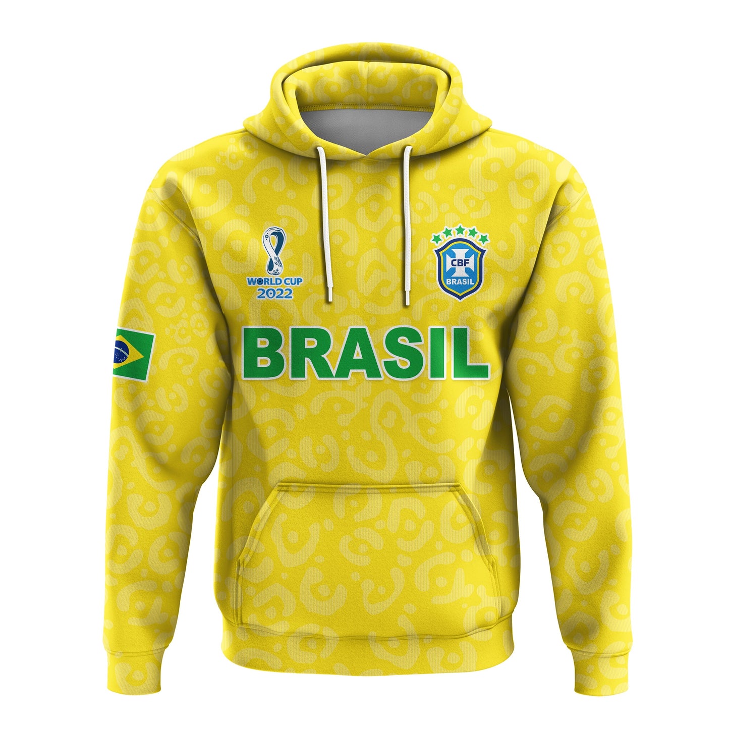 Custom Brazil Football Hoodie World Cup Champions Soccer 2022 Selecao Brazil Campeao