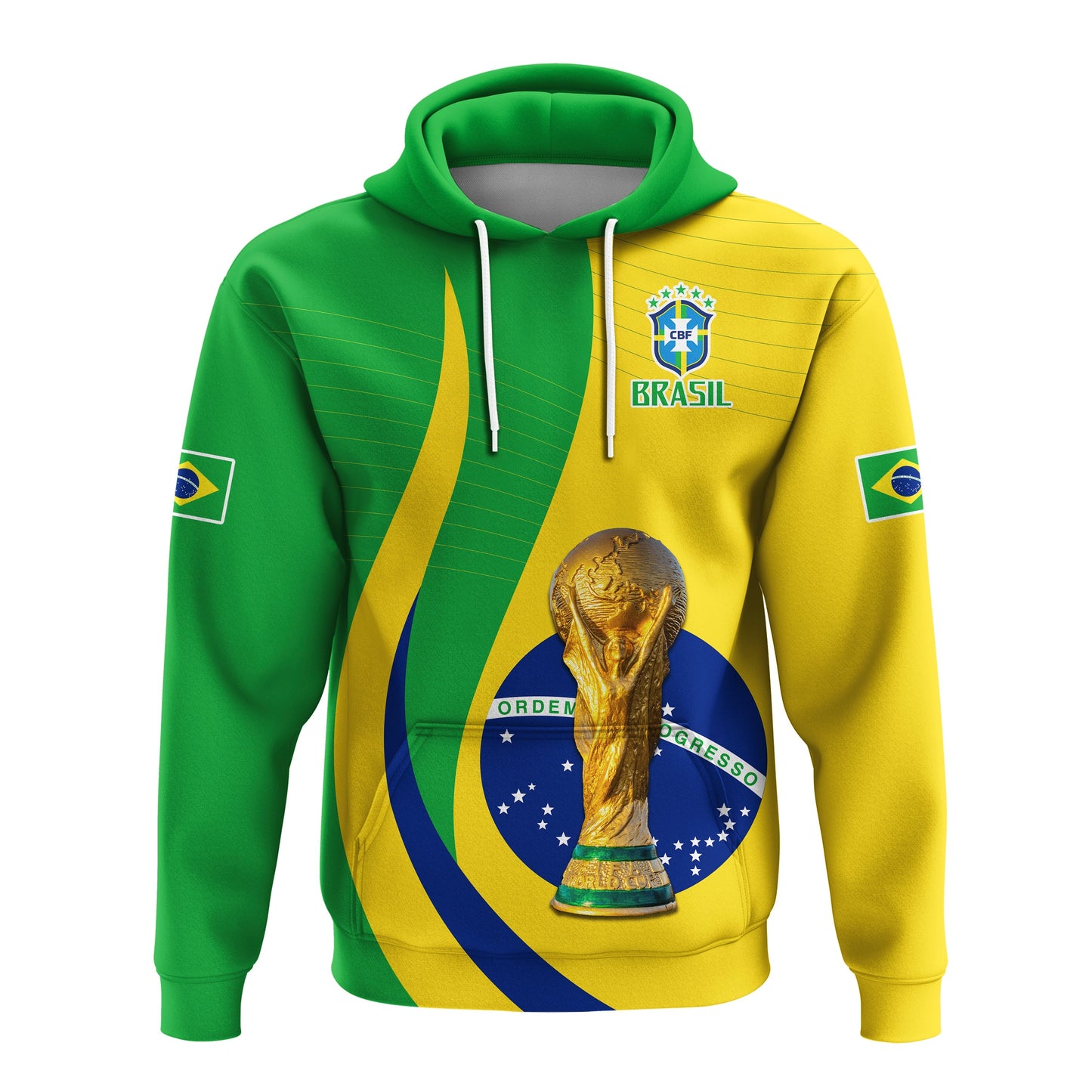 Custom Brazil Football Champions Hoodie Selecao Style Vibe