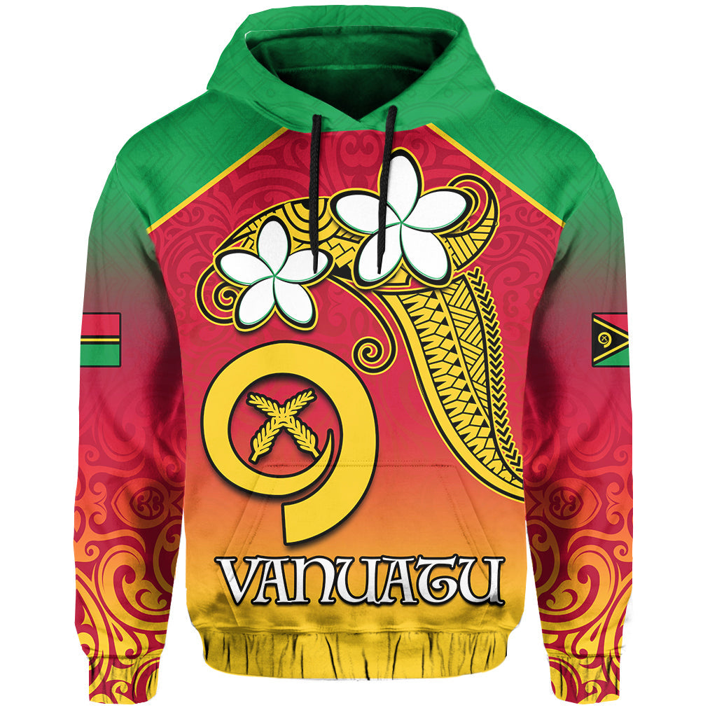 Vanuatu Novelty Hoodie Frangipani Tropical Spa Flower