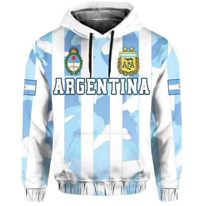 Custom Argentina Football Hoodie AFA Champions 2022 Sporty Style