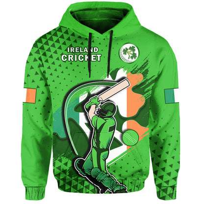 Custom Ireland CrickeHoodie Irish Flag Shamrock Sporty Style