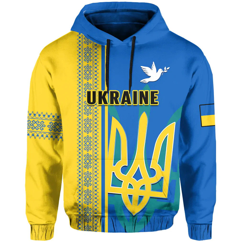 Custom Ukraine Unity Day Hoodie Folk Ukrainian Coat Of Arms