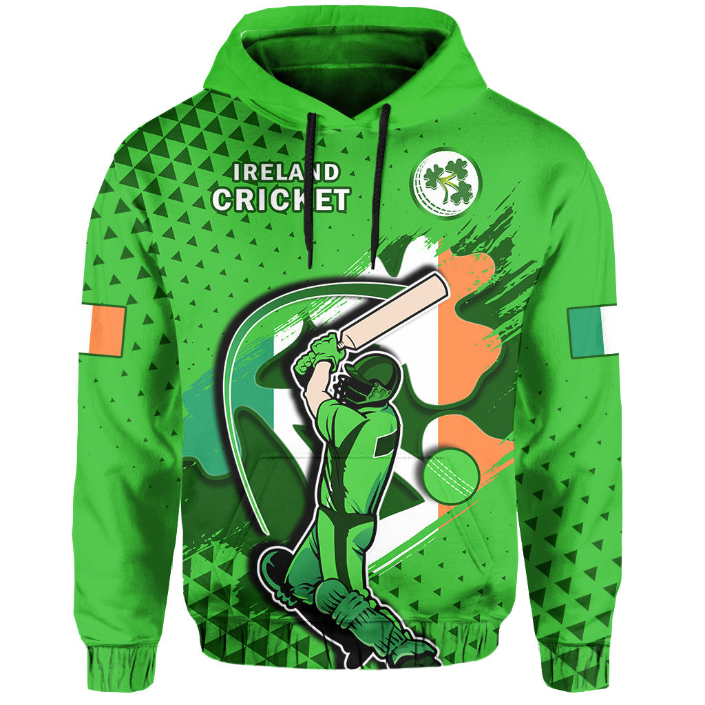 Ireland CrickeHoodie Irish Flag Shamrock Sporty Style