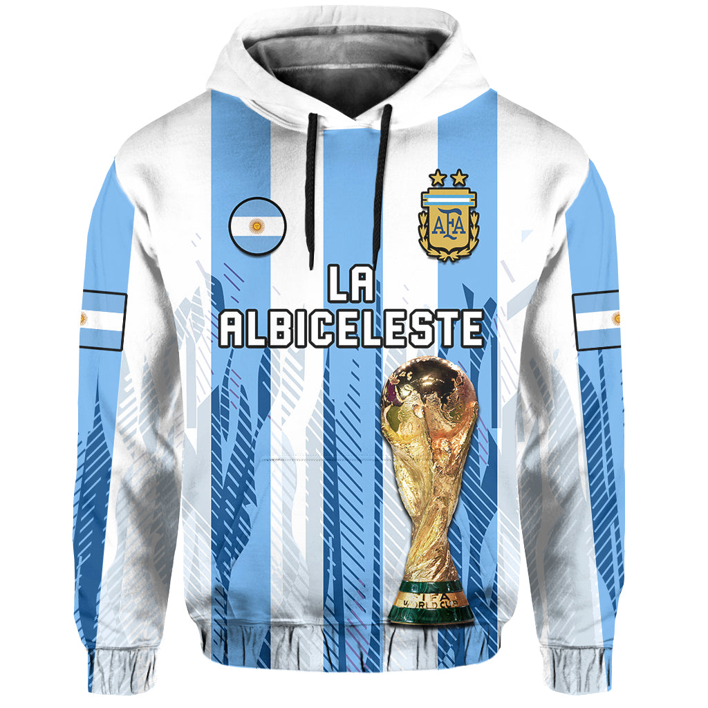 Argentina Football Hoodie La Albiceleste Campeon Proud White 2022