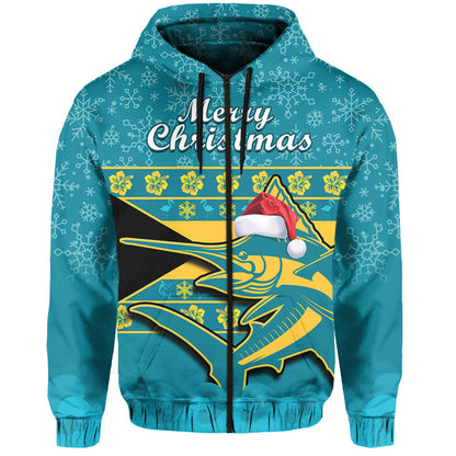 Bahamas Hoodie Bahamian Blue Marlin Merry Chirstmas
