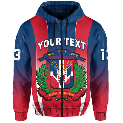 Custom Dominican Republic Hoodie Dominicana Style Sporty