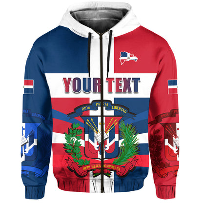 Custom Dominican Republic Hoodie Dominicana Proud Style Flag