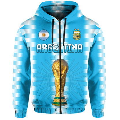 Argentina Football Champions Hoodie La Albiceleste GOAT