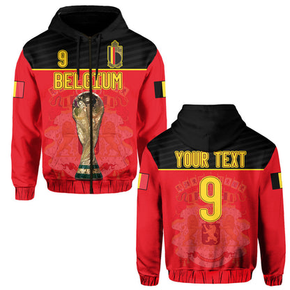 Custom Belgium Football 2022 Hoodie De Rode Duivels Sporty Style