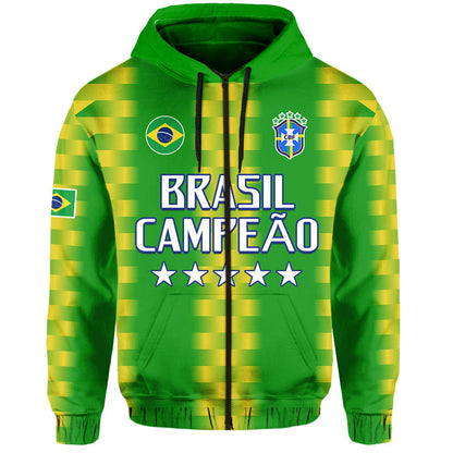 Brazil Football Champions Hoodie Proud Selecao