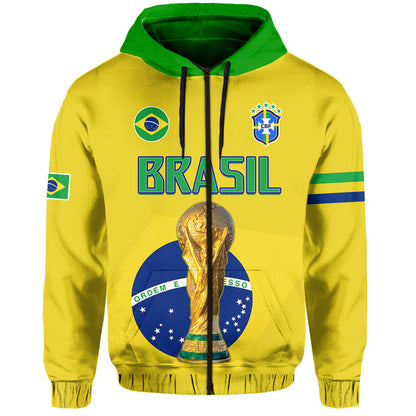 Brazil Football Hoodie Go Champions Selecao Campeao