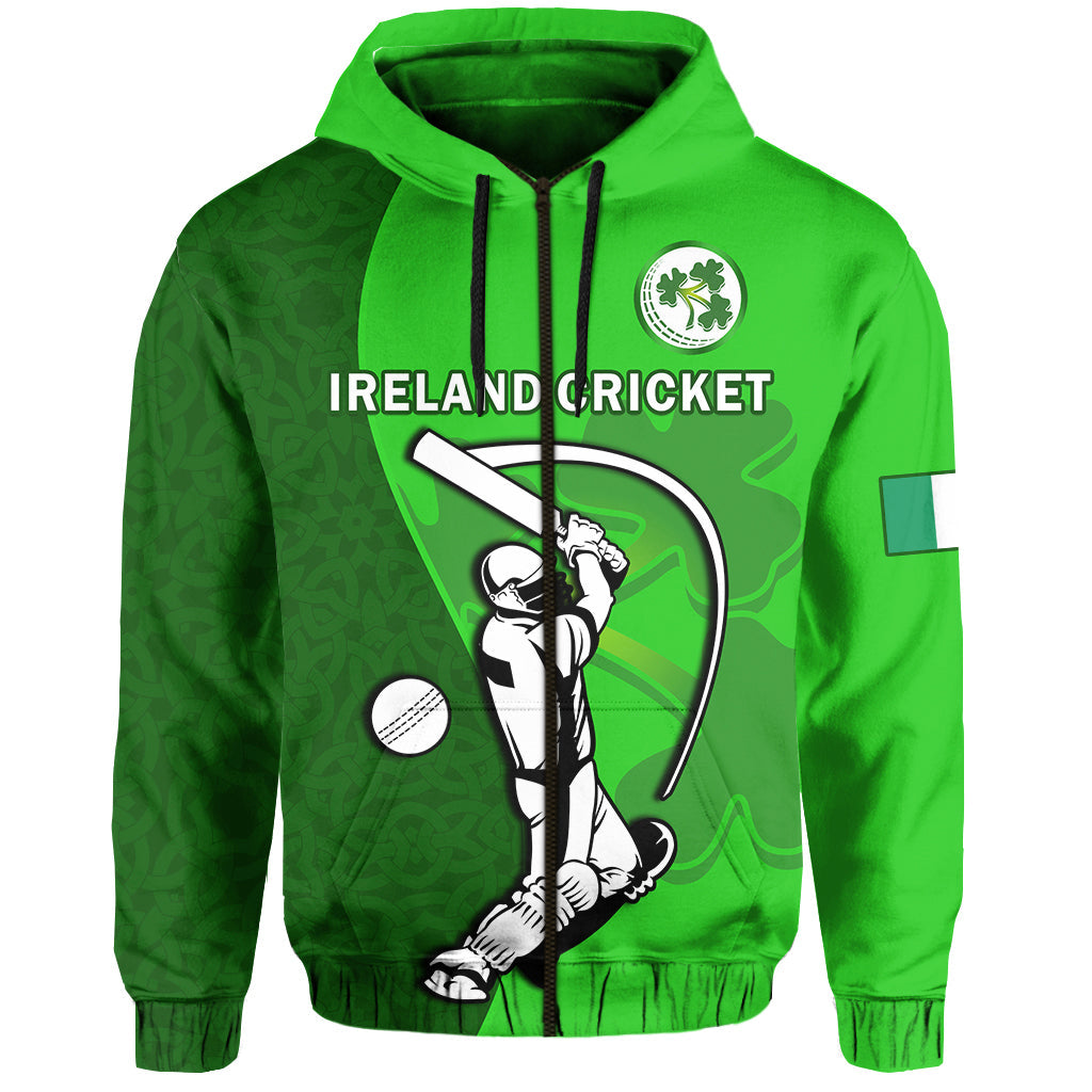 Ireland CrickeHoodie Irish Flag Celtic Cross Sporty Style